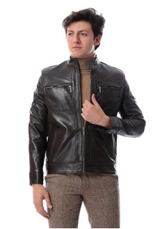 Generic Genuine Leather Fashion Winter Jacket  - Image 4