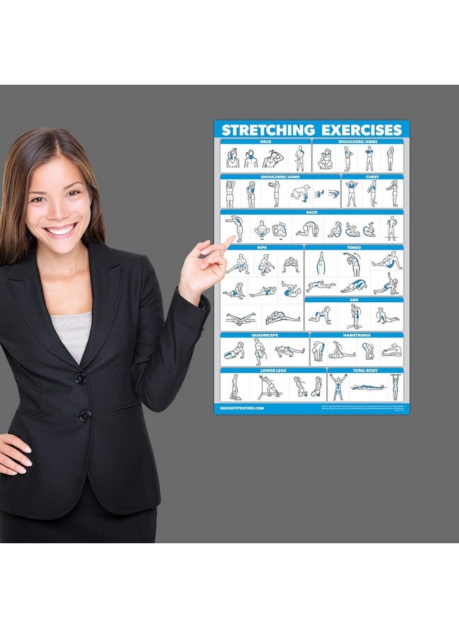 Palace Learning Learning Quickfit Stretching Workout Exercise Poster - Stretch Routine (Laminated, 18" X 27")  - Image 4