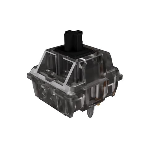 kutethy Gateron Black Ink v2 Pro Switches Pre Lubed 5pin RGB Linear Switch for DIY Mechanical Keyboards (36PCS, Black Ink) - Image 1
