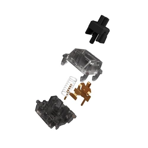 kutethy Gateron Black Ink v2 Pro Switches Pre Lubed 5pin RGB Linear Switch for DIY Mechanical Keyboards (36PCS, Black Ink) - Image 4