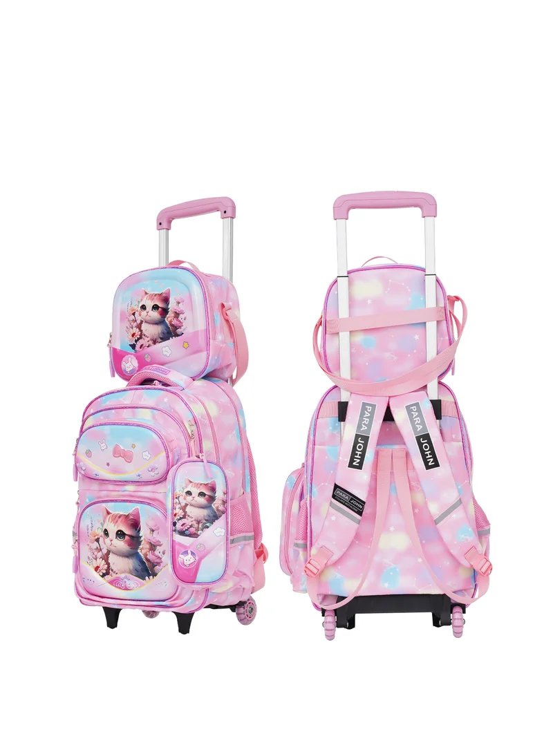 بارا جون حقيبة مدرسية كيدو كيت بشخصية قطة - وردي