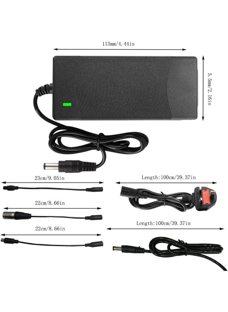 Electric Scooter Charger 36V 2A, Fast Electric Bike Charger with 4 Connectors, Compatible with Xiaomi M365/Electric Scooters, Waterproof & Overcharge Protection (LED Indicator) - Image 5