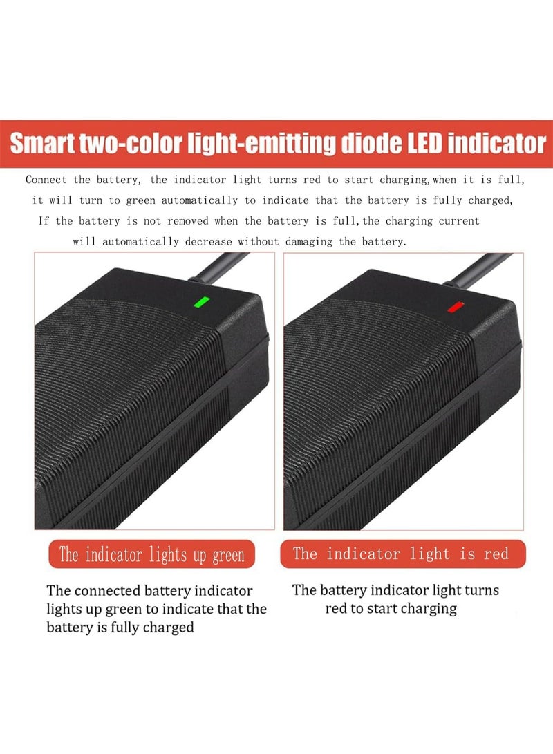 Electric Scooter Charger 36V 2A, Fast Electric Bike Charger with 4 Connectors, Compatible with Xiaomi M365/Electric Scooters, Waterproof & Overcharge Protection (LED Indicator) - Image 2