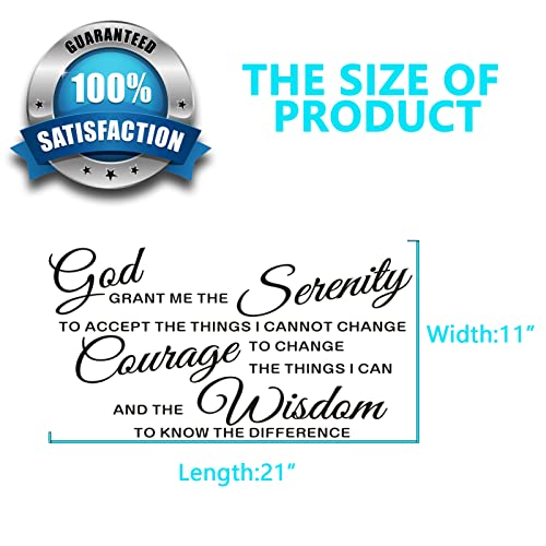 AnFigure Prayer Wall Decor, Inspirational Wall Decals for Living Room Quotes Bathroom Family Christian Bible Verse Faith Biblical Jesus Home Art Decor Vinyl Stickers God Grant Serenity Prayer 21"x11" - Image 4