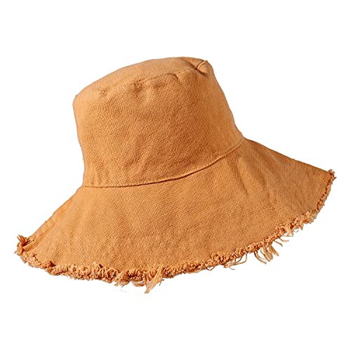 HZEYN Bucket Hats for Women Wide Brim Summer Travel Packable Cotton Bucket Beach Sun Hat UPF 50+ (Khaki) - Image 2
