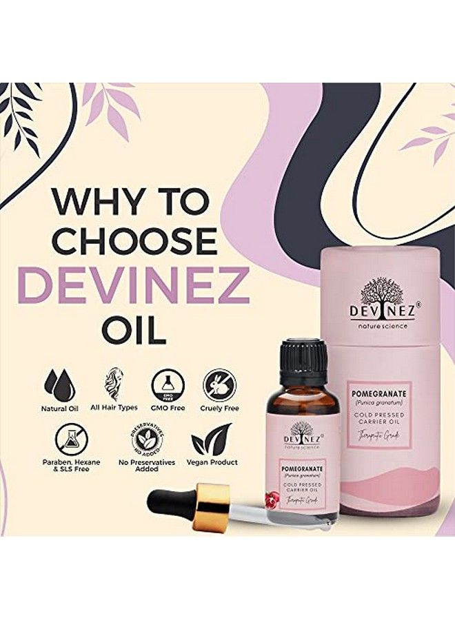 Devinez Pomegranate Seed Coldpressed Oil 50Ml 100% Pure Natural & Undiluted Helps To Reverse Skin Damage Revive Skin Revitalizes Dull & Dry Hair Nourishes Hair Effective Hair Tonic - Image 4