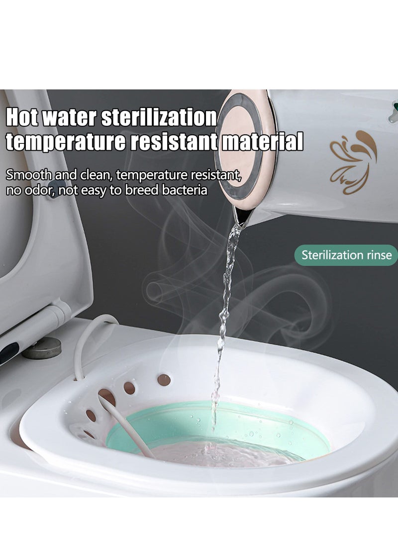 XiuWoo Foldable Squat Free Sitz Bath,Sitz Bath for Toilet Hemorrhoids Postpartum Care to Treat Postpartum Wounds, Hemorrhoids, Perineal Care, Episiotomy Recovery - Image 5