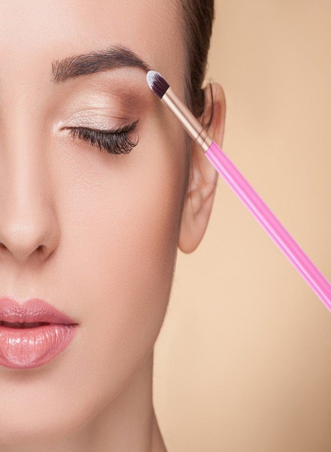 Gugzy مجموعة فرش المكياج Gugzy® مجموعة فرش مكياج متميزة فرشاة كحل مسحوق الوجه فرشاة الشفاه فرشاة مكياج صناعية مع خلاط مكياج (وردي ذهبي) - Image 3