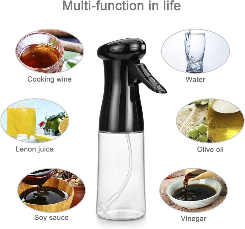 PPK24X9 PPK24X9 Glass oil Spray Dispenser Cooking 200ml Olive Oil Spray Bottle Refillable Food Grade Oil Vinegar Spritzer Sprinkler Sprayer Mister Used for Air Fryer Salad Making Frying BBQ  - Image 4