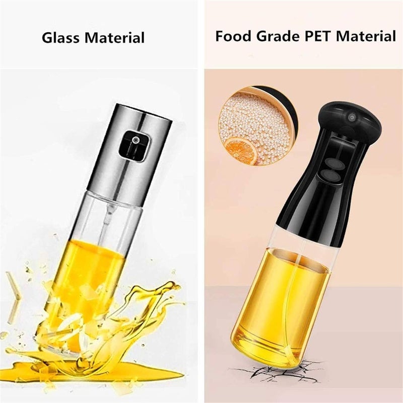 PPK24X9 PPK24X9 Glass oil Spray Dispenser Cooking 200ml Olive Oil Spray Bottle Refillable Food Grade Oil Vinegar Spritzer Sprinkler Sprayer Mister Used for Air Fryer Salad Making Frying BBQ  - Image 2