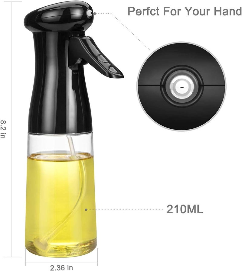 PPK24X9 PPK24X9 Glass oil Spray Dispenser Cooking 200ml Olive Oil Spray Bottle Refillable Food Grade Oil Vinegar Spritzer Sprinkler Sprayer Mister Used for Air Fryer Salad Making Frying BBQ  - Image 3