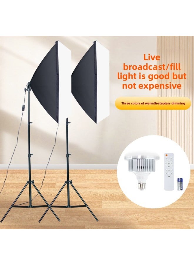 Generic Soft Light Box Camera Light Suit Equipment Photo Shoot Light Beauty Fill Light Studio Full Set-Light Source Color:2 M Bracket]  - Image 2