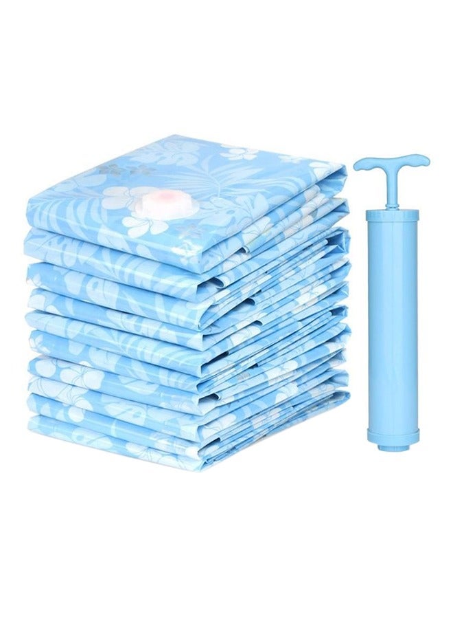 Loquat 10 Vacuum Storage Bags with Hand Pump, Reusable Space Bags Vacuum Seal Bags for Clothes, Clothing, Comforters and Blankets Blue - Image 2