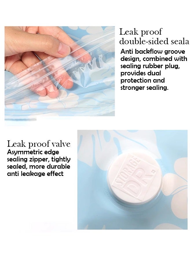 Loquat 10 Vacuum Storage Bags with Hand Pump, Reusable Space Bags Vacuum Seal Bags for Clothes, Clothing, Comforters and Blankets Blue - Image 4