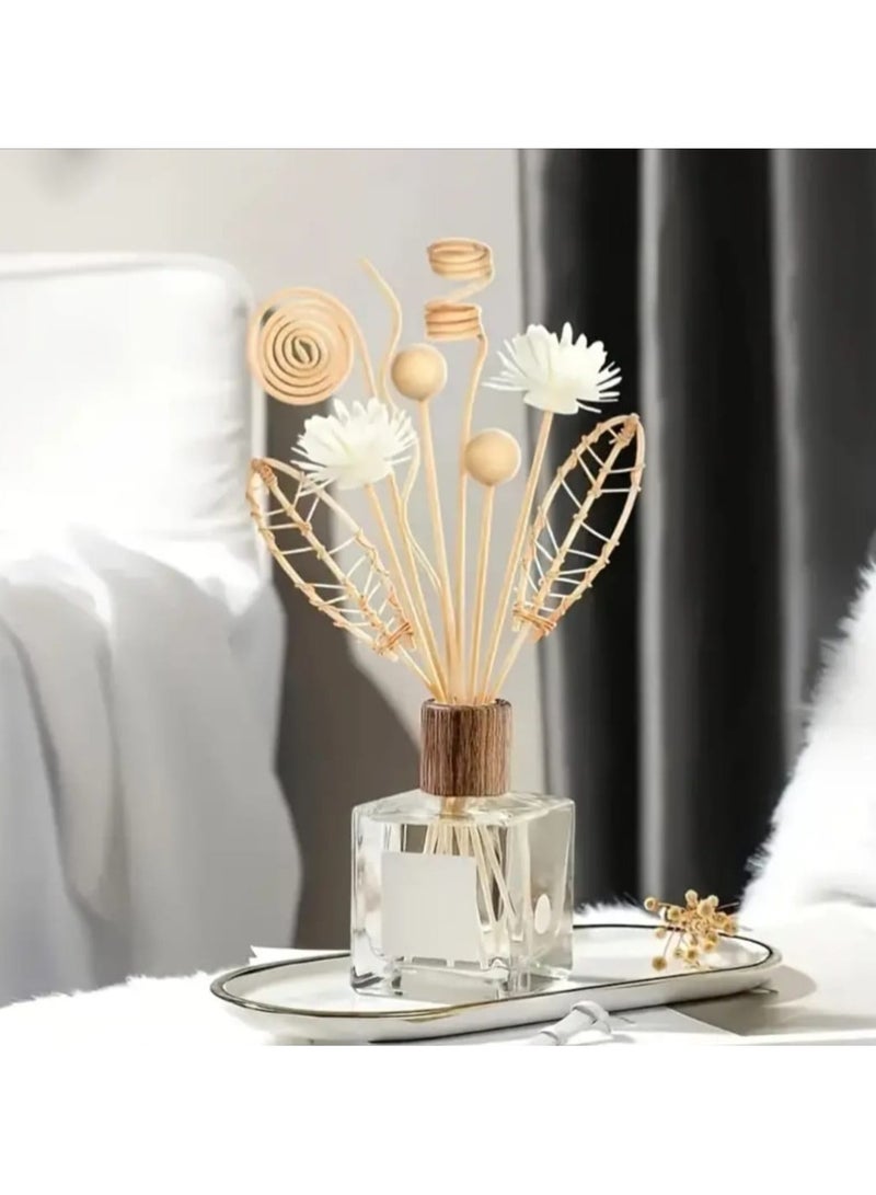 LDQ 12 Pcs Handcrafted Natural Log Rattan Reed Diffuser Sticks -Unscented, Wood Aromatherapy Sticks, Essential Oil Diffusers, Home Decor, Ambiance Enhancers - Image 1