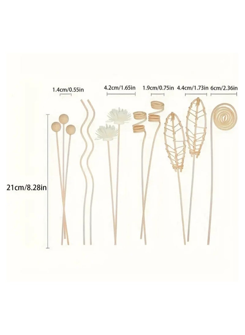 LDQ 12 Pcs Handcrafted Natural Log Rattan Reed Diffuser Sticks -Unscented, Wood Aromatherapy Sticks, Essential Oil Diffusers, Home Decor, Ambiance Enhancers - Image 3