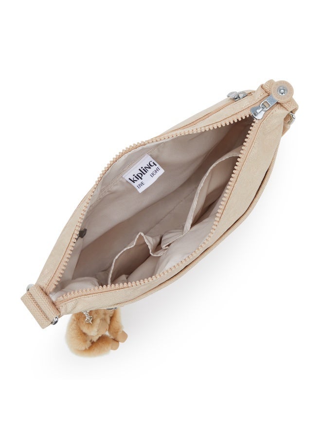 كيبلينغ حقيبة أرتو متوسطة كروس بودي بلون بيج لامع - Image 2