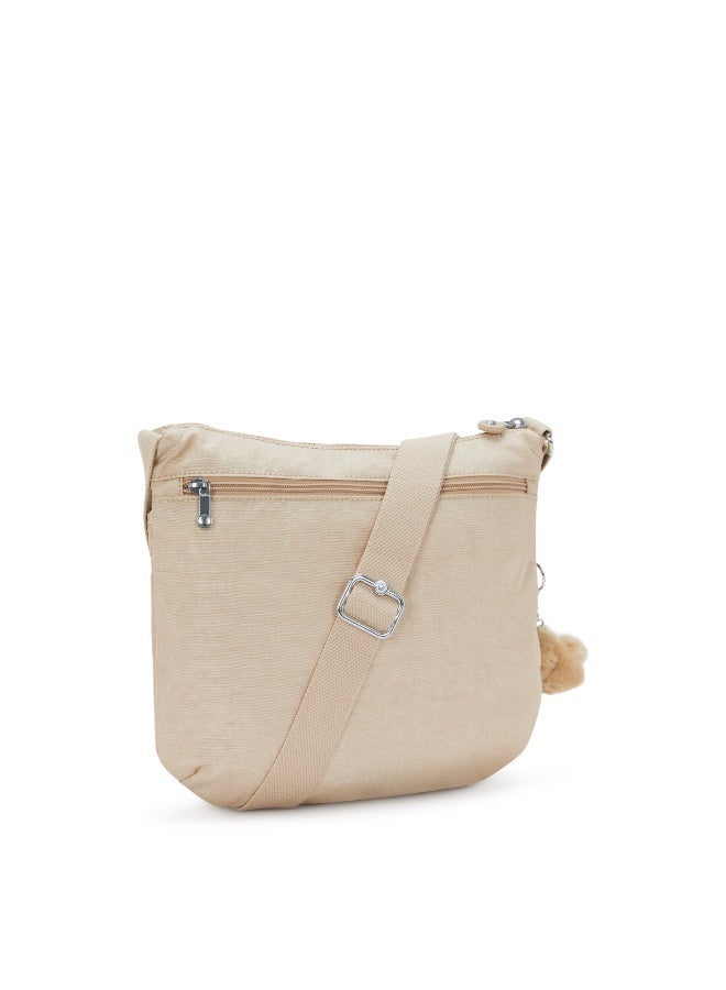 كيبلينغ حقيبة أرتو متوسطة كروس بودي بلون بيج لامع - Image 3