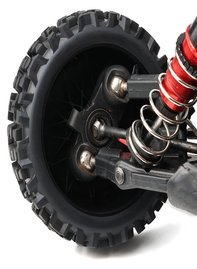 ZRRC Preglued 1/8 Scale RC Buggy Truggy Tires & Wheels Set 17mm Hex Wheels Tyres- All-Terrain Deep Tread, Compatible with 1/8 Arrma Typhon, Losi, Team Associated, HPI (black rims) - Image 5