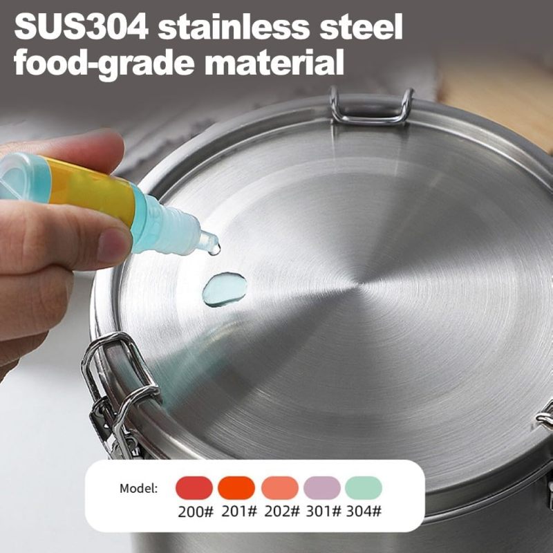 Stainless Steel Storage Container 2500ml Airtight Food Canister - Sealed Kitchen Storage Canister for Home Kitchen Coffee Bean Flour Pet Grain Tea Cereal Storage - Image 3