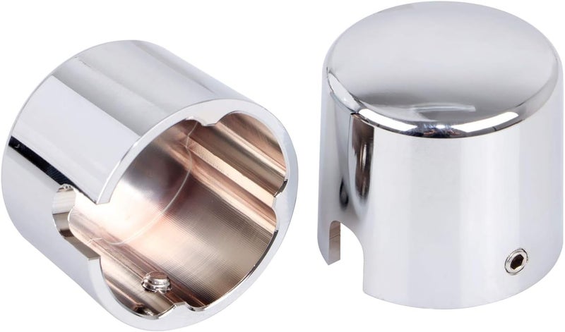 XMMT Pair Chrome Aluminum Rear Axle Nut Caps Cover for Harley Softail FLST FXST - Image 3