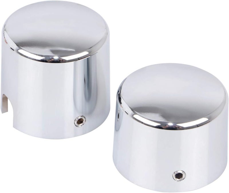 XMMT Pair Chrome Aluminum Rear Axle Nut Caps Cover for Harley Softail FLST FXST - Image 2