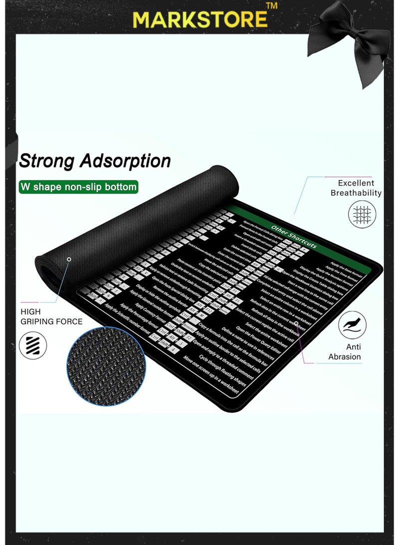 مارك ستور لوحة ماوس كبيرة مقاس XL، سجادة مكتب كمبيوتر ممتدة لاختصار المكتب مع حواف مخيطة لـ Excel، 900x300 مم - Image 2