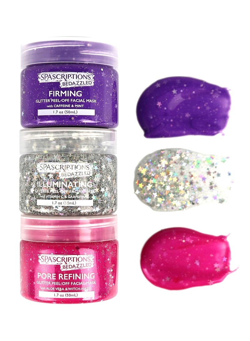 SpaScriptions BeDazzled- Firming & Pore Refining Glitter Peel-Off Masks - Image 5