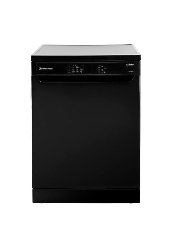White Point Dishwasher 14 Settings 8 Programs with Digital Screen & Steam Wash in Black Color WPD148HDB - Image 1