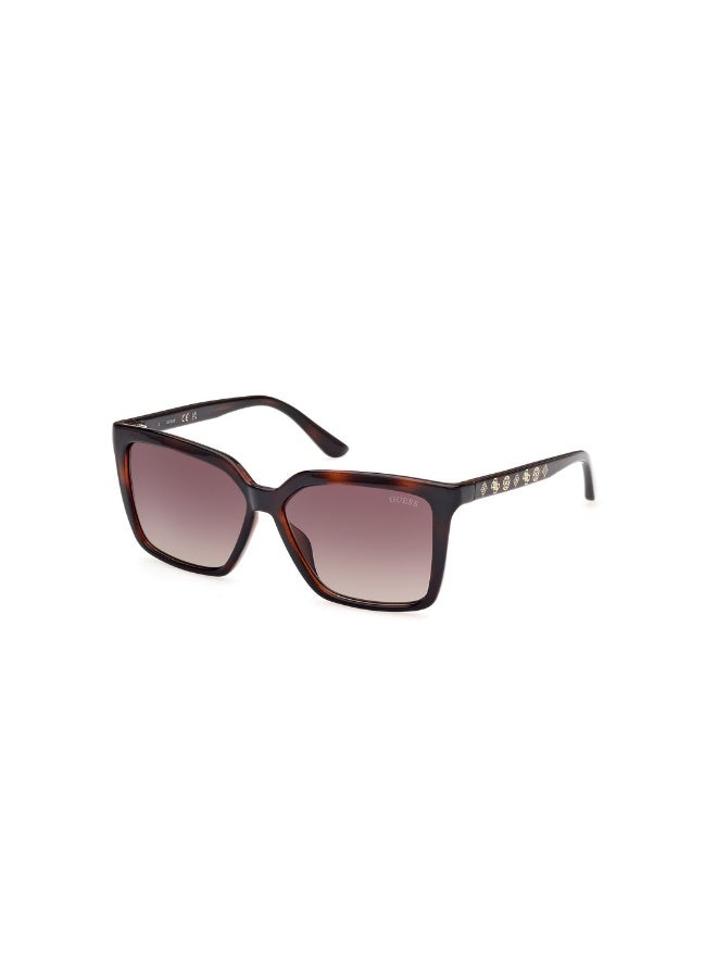 GUESS Gu00099 Square Injected Sunglasses For women size 55, Dark Havana - Image 1