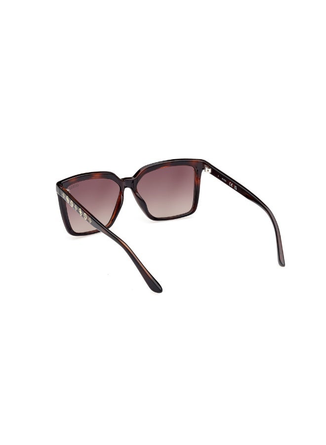 GUESS Gu00099 Square Injected Sunglasses For women size 55, Dark Havana - Image 3