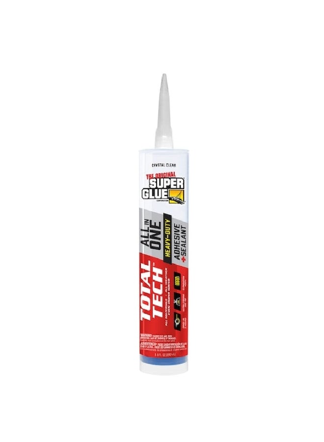 Super Glue Total Tech All-in-One Heavy-Duty Adhesive Sealant Crystal Clear 290 ml 11711002 - Image 2