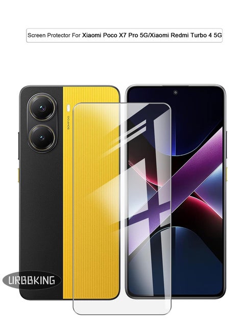 Xiaomi Poco X7 Pro 5G / Xiaomi Redmi Turbo 4 5G شاشة مكافحة الخدش مغطاة بالكامل الزجاج المقسى