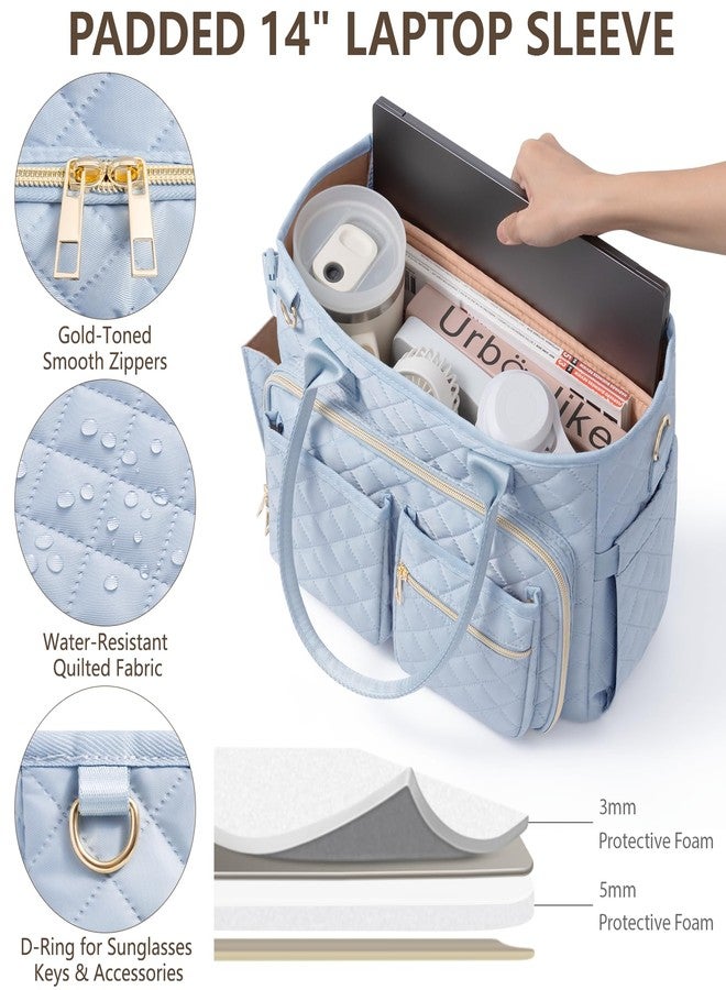 FLOE Large Bible Bag with Bible Cover Case for Women, Quilted Church Tote Bag Bible Carrying Case w/Shoulder Strap, Bible Study Supplies Journaling Kit Bible Accessories Christmas Christian Gifts for Women - Image 4