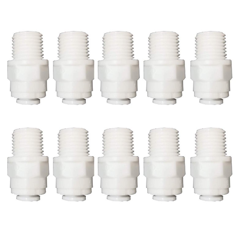 Malida Male Push To Connect Tube Fitting,water purifiers Quick Connector Drinks Dispense and water filtration system fittings (1/4 NPT Male x 1/4 OD Tube)
