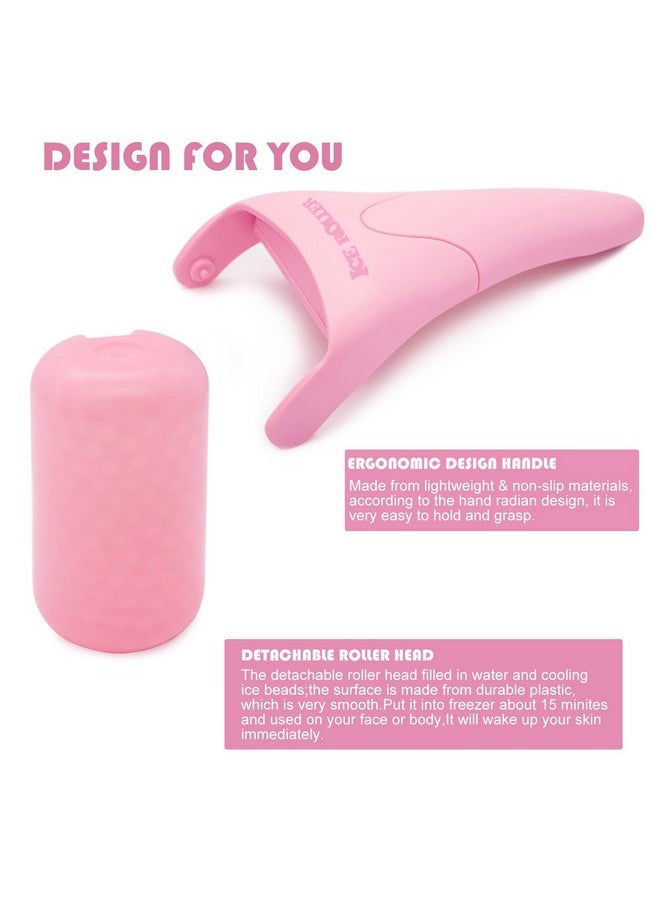 AFOUNDA Ice Roller For Face Eyes And Whole Body Relief Face Roller Skin Care Tool For Migraine Relief And Blood Circulationideal For All Skin Types (Pink)  - Image 4