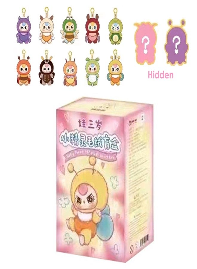 Meokro Baby Three Little Elf Series Animal Elements Plush Doll, Cute Soft Stuffed Toys Pendant Keychain Trendy Doll Box Gifts, 12 Styles Random 1pc - Image 2