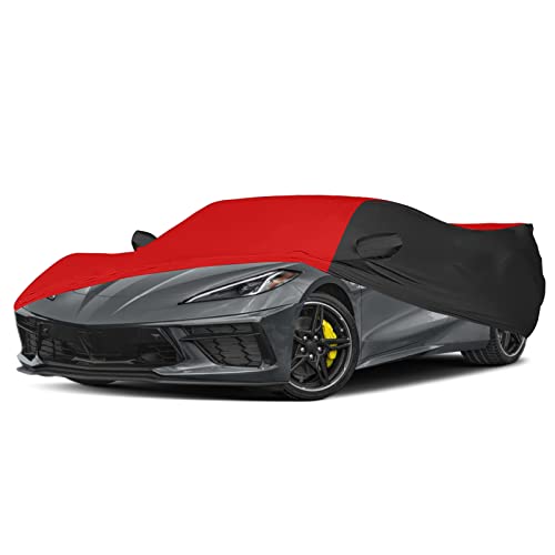 SPORTULI Indoor Car Cover Replace for 2020-2024 Corvette C8, Luxurious Stretch Satin Ultimate Custom-fit Indoor Breathable Car Cover for Dust-Proof, Underground Garage, Car Show (C8) - Image 1
