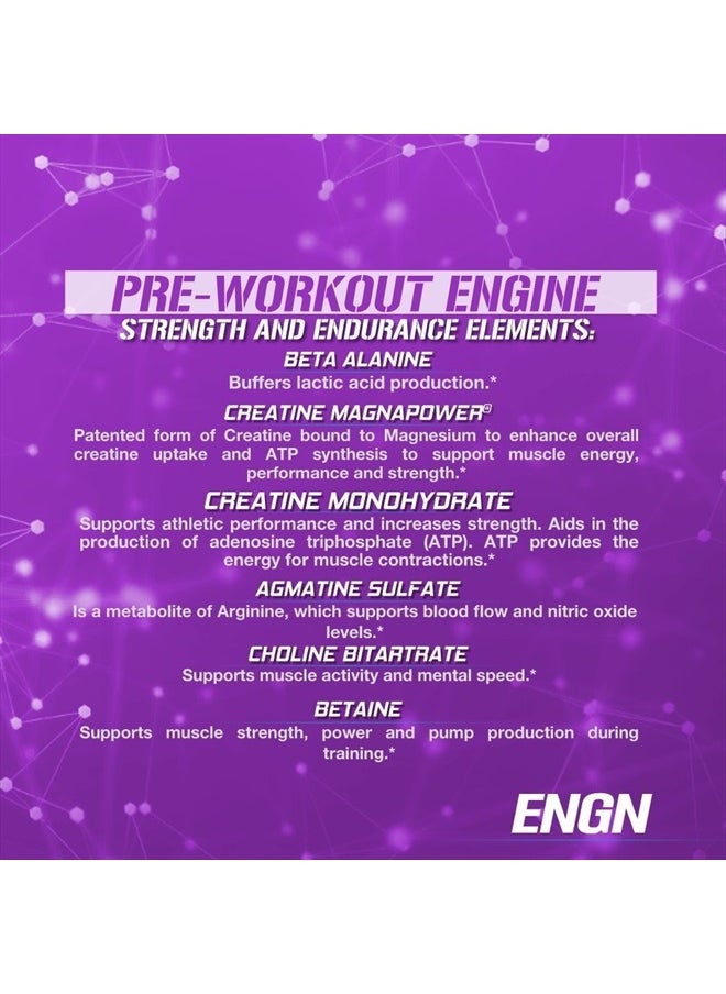 Evlution - EVL Intense Pre Workout with Creatine - Pre Workout Powder Drink for Lasting Energy Focus and Recovery - ENGN Energizing Pre Workout for Men with Beta Alanine Caffeine and L Theanine (Furious Grape) - Image 1