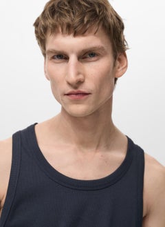 Mango Man Slim Fit Ribbed Tank Top  - Image 4
