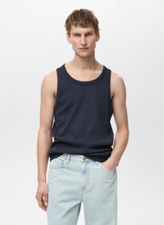 Mango Man Slim Fit Ribbed Tank Top  - Image 1
