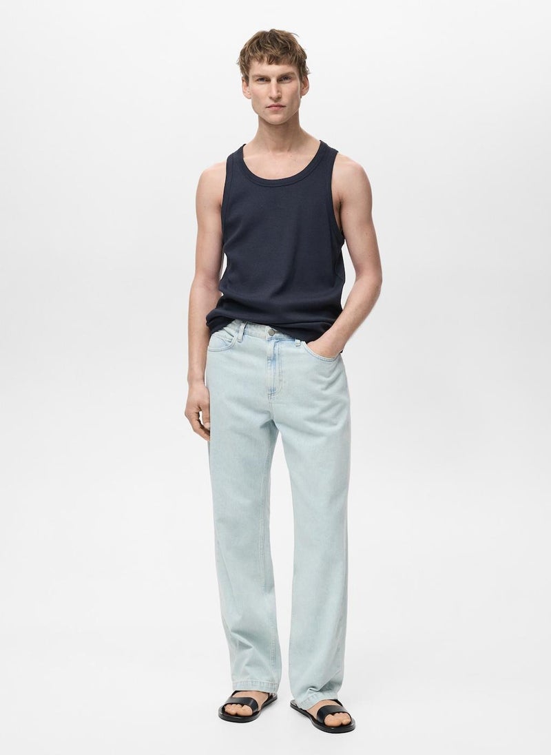 Mango Man Slim Fit Ribbed Tank Top  - Image 5