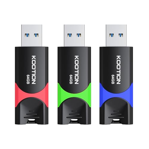 KOOTION 3 Pack Pen Drive 64GB USB Flash Drives 3.0 Memory Stick External Storage USB Stick, High-Speed Read & Write, Memory Sticks for PC/TV/Game Consoles - Image 1