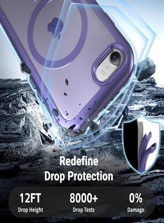 jaroco for iPhone SE Case 3rd/2rd,iPhone 8/7 case, [Compatible with MagSafe][Military Grade Drop Protection][Heavy Duty Protection][Non-Slip] 2-Layer Durable Bumper Phone Case 4.7''-Dark Purple - Image 3