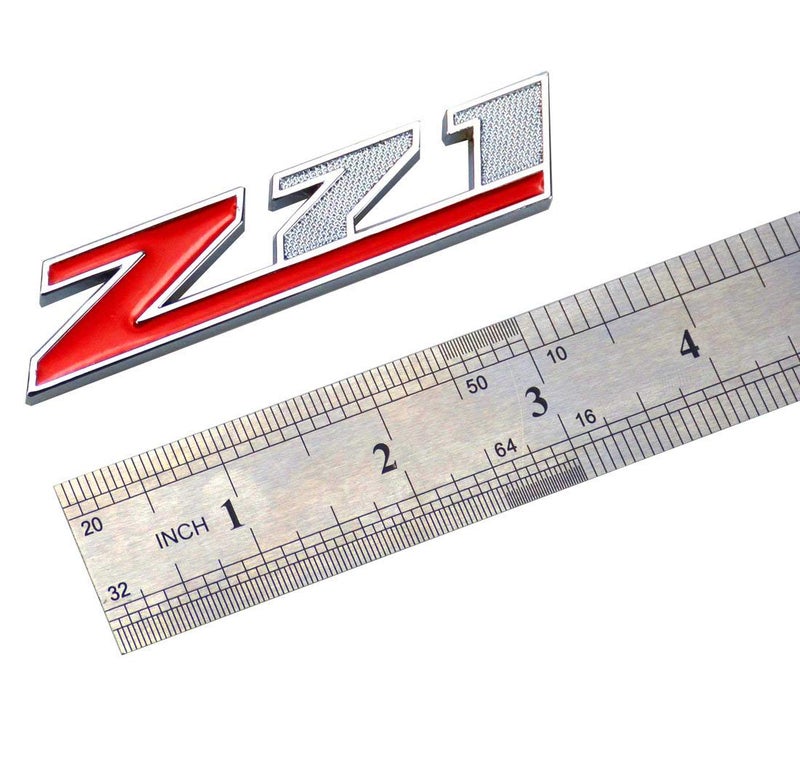 Aimoll 1PC Grille (Small) Z71 Emblem Badge for Gm Chevrolet Silverado 2500hd 3500hd Sierra Tahoe (Chrome Red) - Image 3