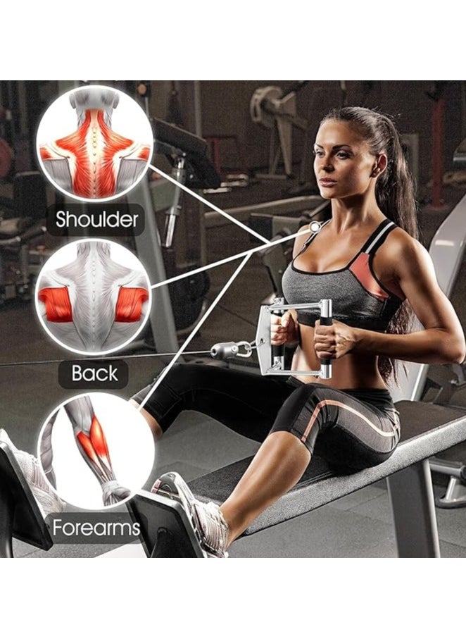 Generic Yes4All LAT Pull Down Cable Attachment, Tricep Press Down Bar, V-Shaped Bar with Diamond Knurl Handle, Bodybuilding Strength Training Attachments  - Image 3