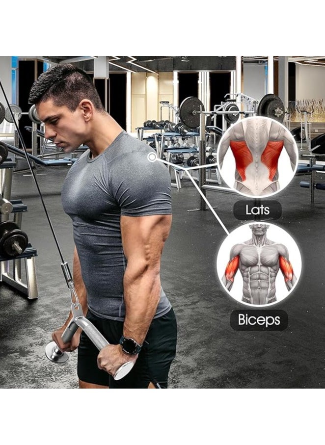 Generic Yes4All LAT Pull Down Cable Attachment, Tricep Press Down Bar, V-Shaped Bar with Diamond Knurl Handle, Bodybuilding Strength Training Attachments  - Image 4