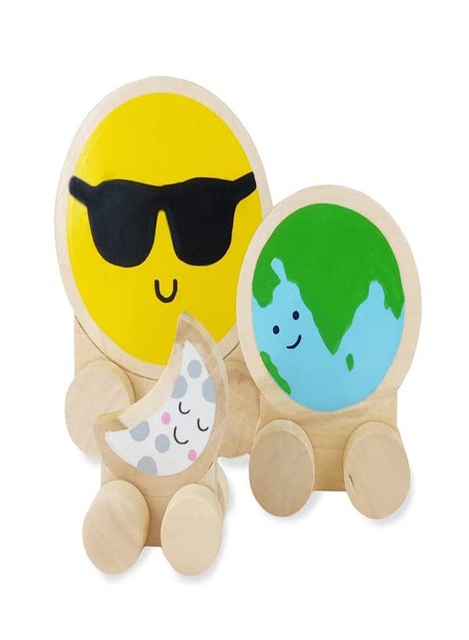Shumee Wooden Solar System Playset - Planet On Wheels | (3 years+) | Educational Space Learning Toy For Kids | Astronomy Game Set| Develops Fine Motor And Problem Solving Skills | Wooden Gift For Kids - Image 3