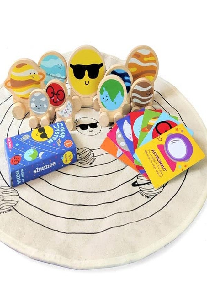 Shumee Wooden Solar System Playset - Planet On Wheels | (3 years+) | Educational Space Learning Toy For Kids | Astronomy Game Set| Develops Fine Motor And Problem Solving Skills | Wooden Gift For Kids - Image 1