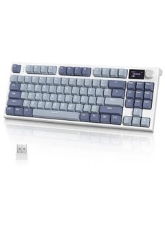 Attack Shark K86 RGB Wireless Mechanical Gaming Keyboard – Gasket Mount – Triple Mode (Bluetooth 5.0, 2.4G, USB-C) – 87-Key Hot-Swappable – Smart TFT Display – Metal Volume Knob – 4000mAh Battery – PBT Keycaps – PC/Laptop/Mac Compatible (Lavender Blue)  - Image 2